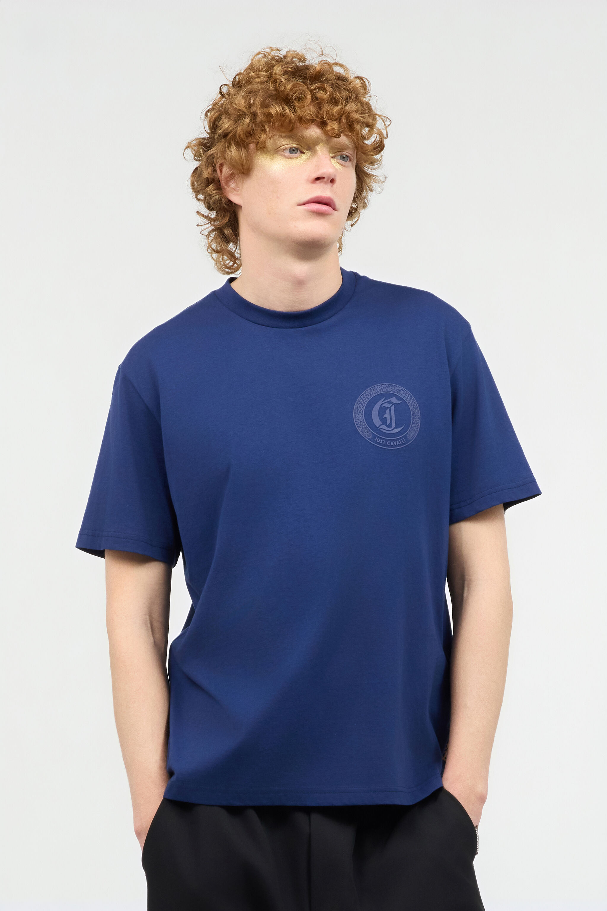 JC T-Shirt Mit Monogramm JC Dunkelblau UFT053-UF073
