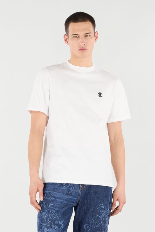 RC T-Shirt with Mirror Snake Monogram RC T-Shirt with Mirror Snake Monogram Blanc VRT61A-JD060