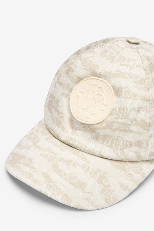 JU Cappellino Da Baseball Con Monogram E Logo Avorio UJZ00B-6SO44