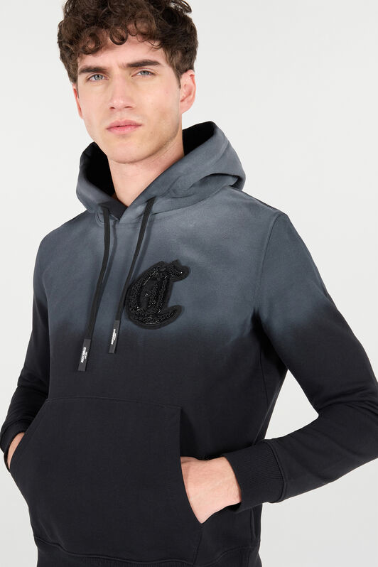 JC Hooded Sweatshirt With JC Monogram Black TFS012-TF178