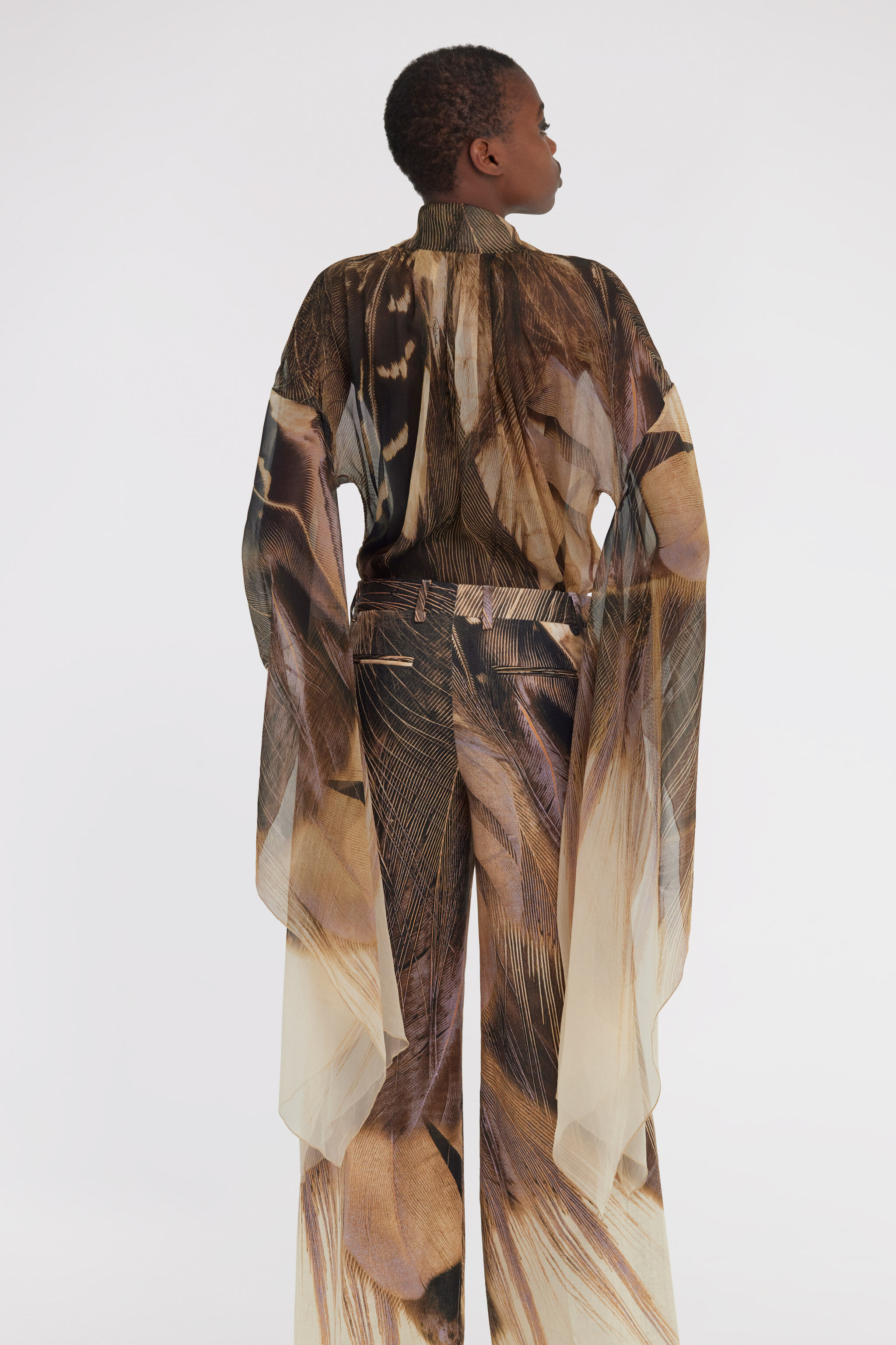 RC Shirt with wide sleeves Brown SWT702-CKL73