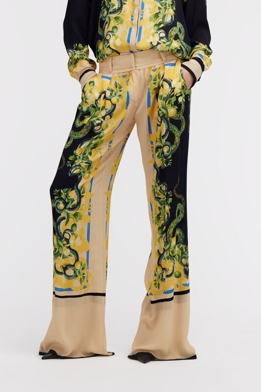 RC Lemon Snake print pants Marron clair SKT200-7HL30