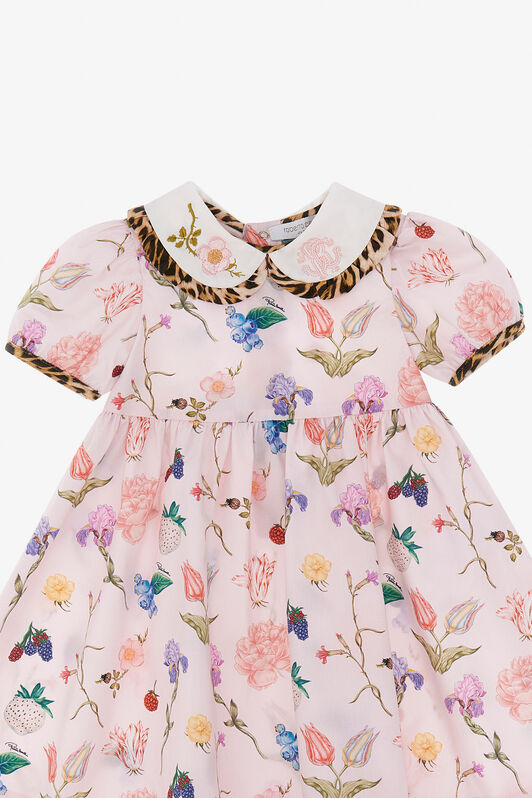 JU Abito stampa Leopardo e Fiori Rosa TJT105-7MM00