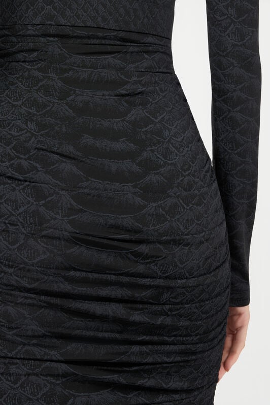 RC Robe Midi Imprimé Serpentine BLACK XQT122-NLS36