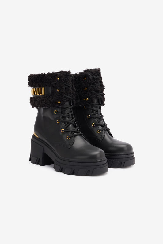 JC Anfibi Con Faux Fur E Logo Nero TFS072-TF392