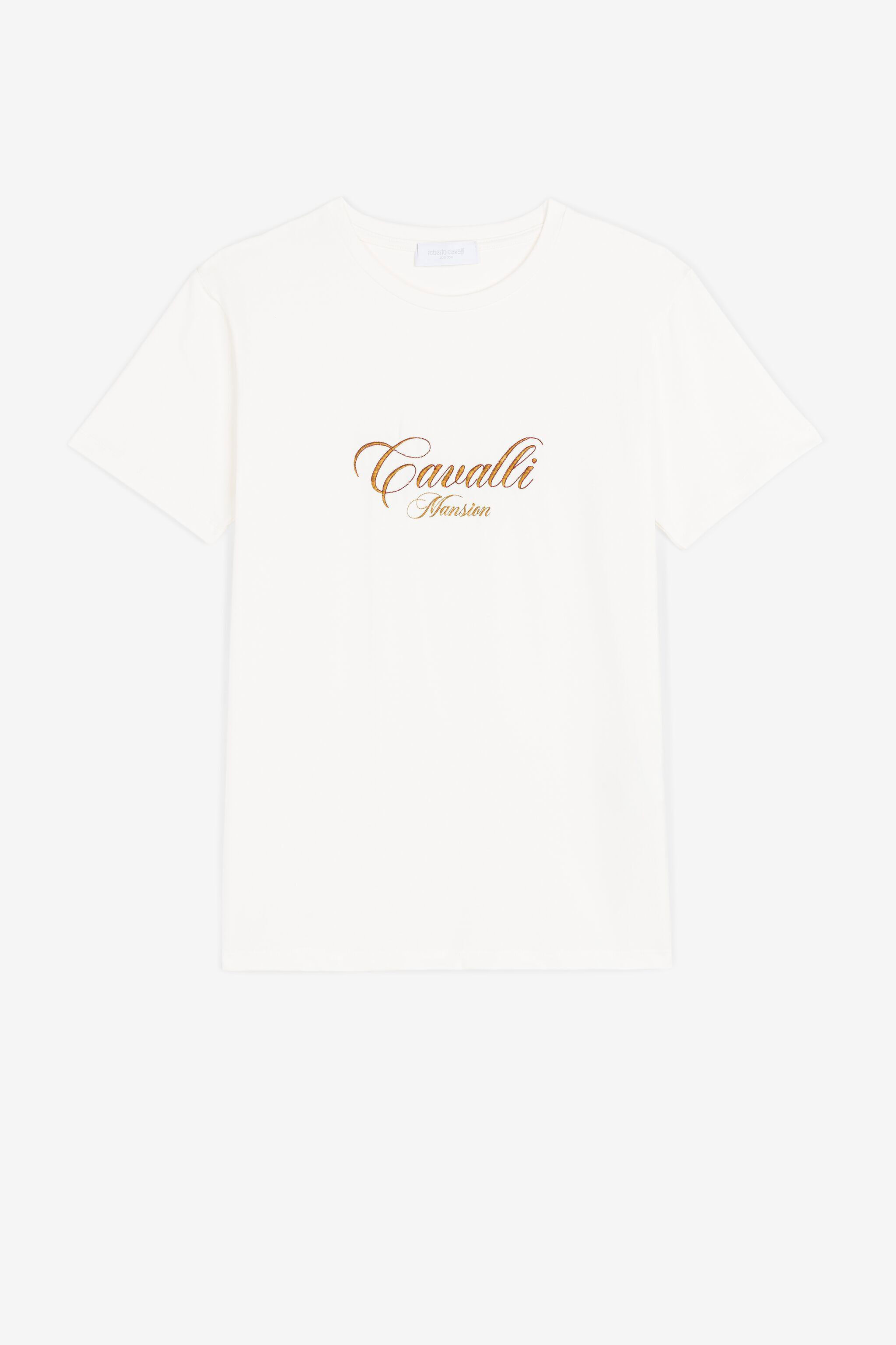 JU Logo-embroidered T-shirt White PJT60D-JV025