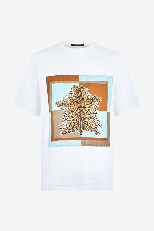 RC T-shirt in Cotone con Stampa Leopardata RC T-shirt in Cotone con Stampa Leopardata WHITE WNT61H-JD060