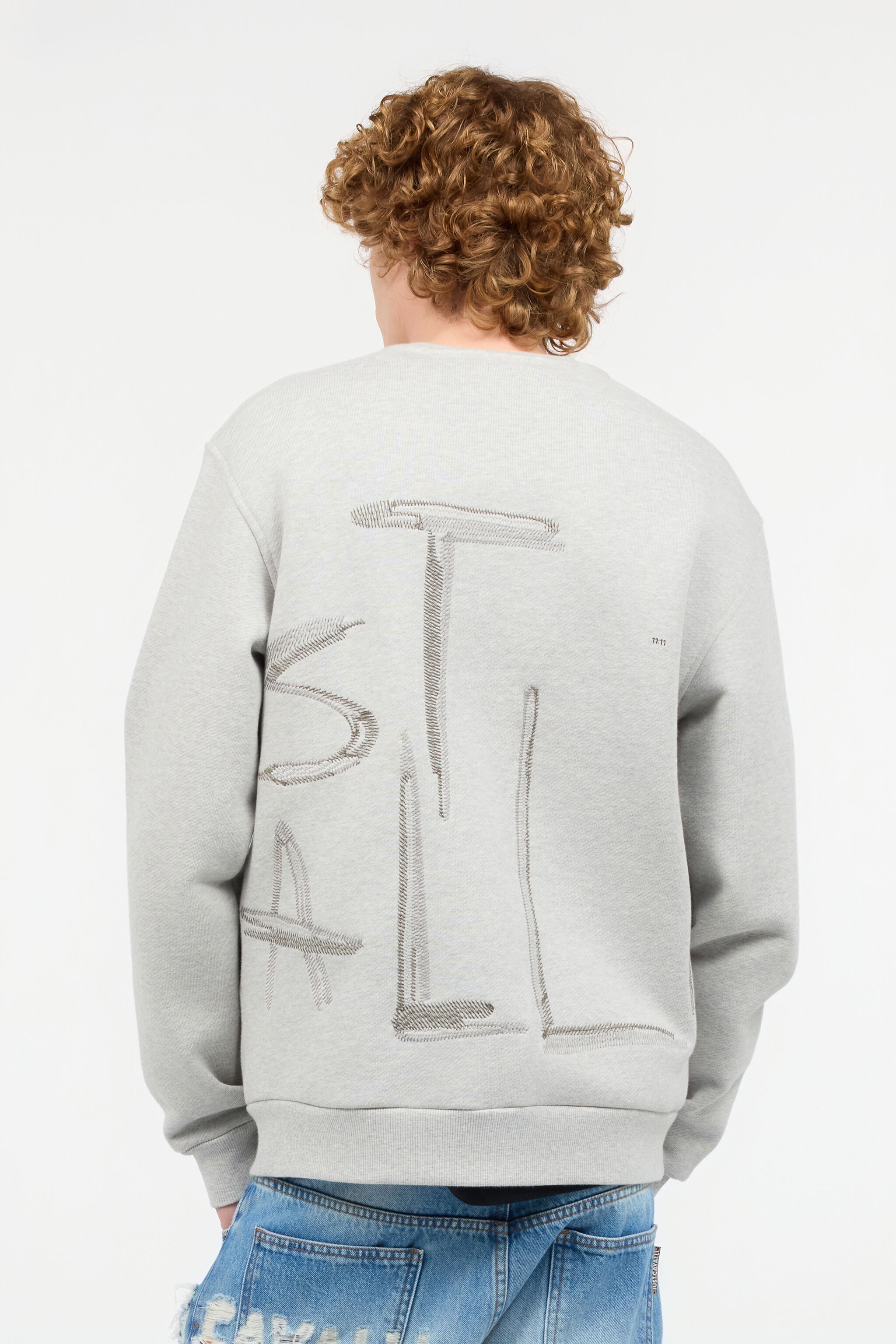 JC Felpa Con Lettering Grigio UFT069-UF089