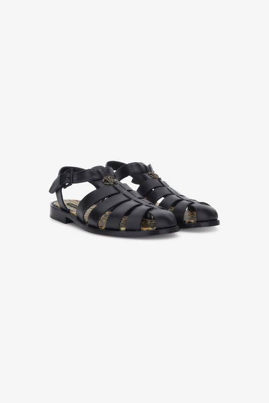 RC Flat sandals Black SRS027-PZA12