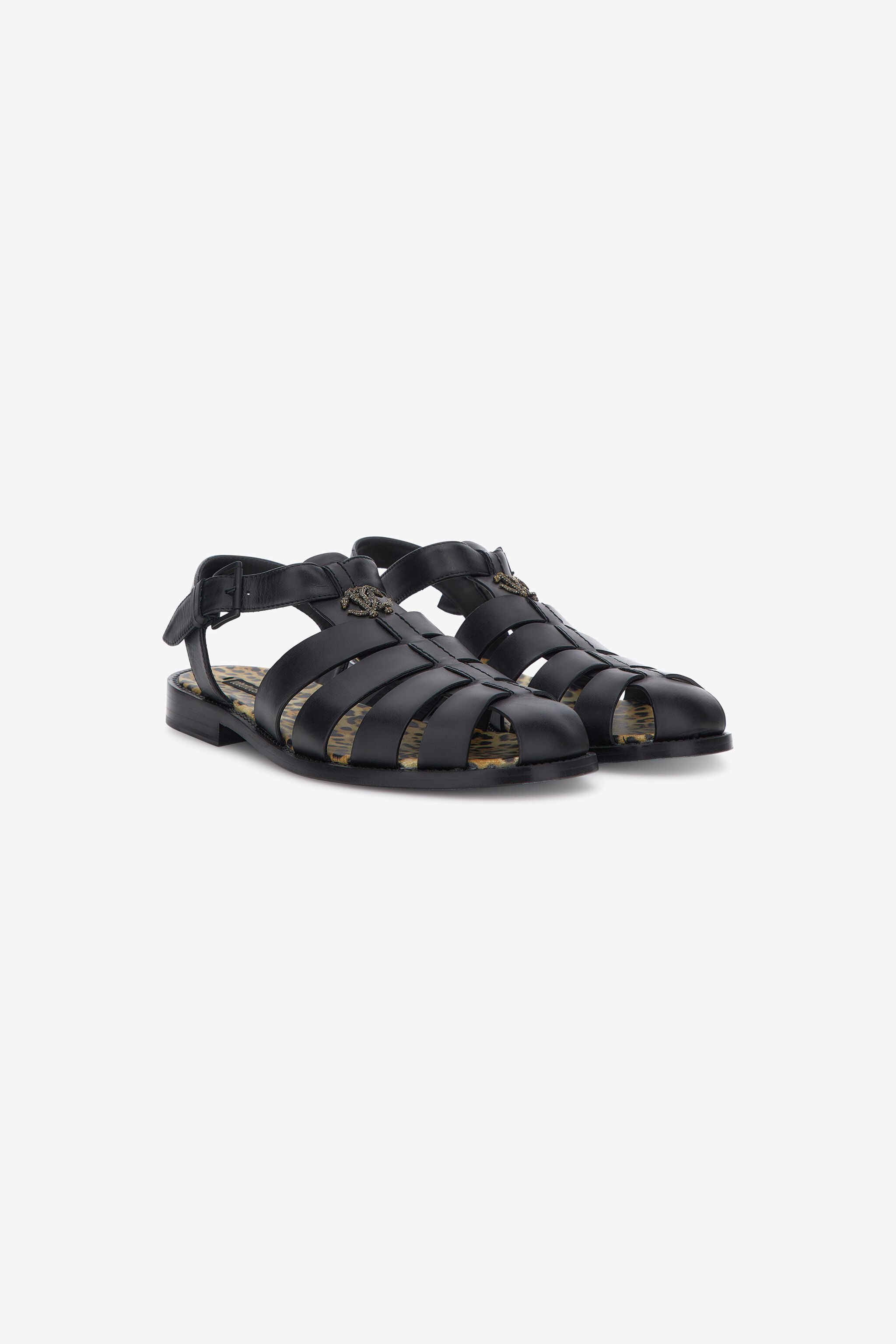 RC Flat sandals Black SRS027-PZA12