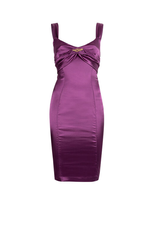 RC Snake-Embellished Bodycon Dress Purple FST104-RD028