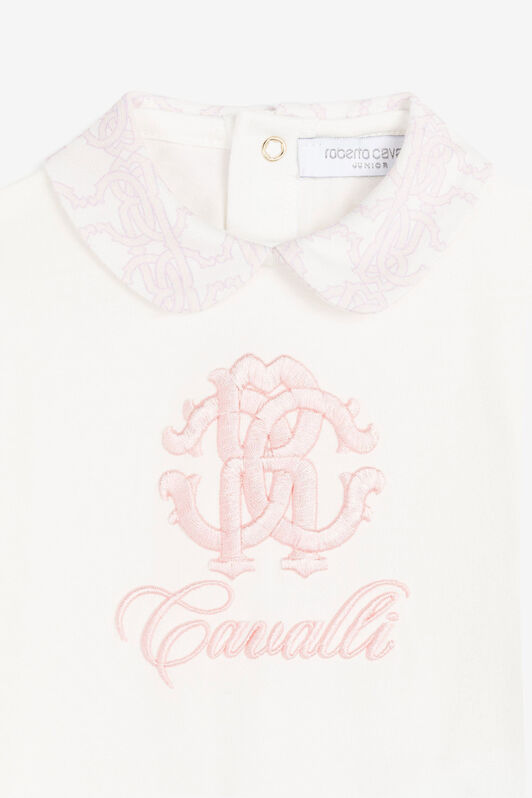 JU Logo embroidered babygrow set JU Logo embroidered babygrow set Pink QJT887-JV025