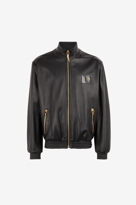 RC Bomber de cuero Tiger Tooth BLACK NNP817-PN001