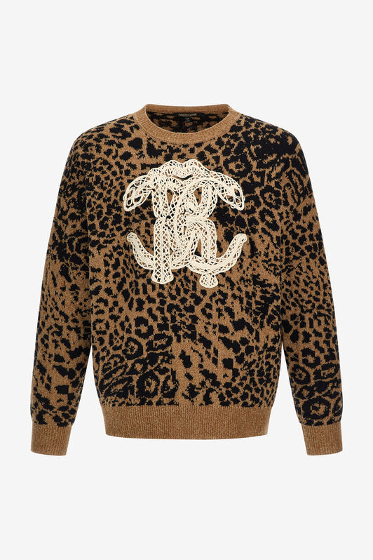 RC Jaguar Skin and Monogram RC print sweater Brown SRM610-MQ033
