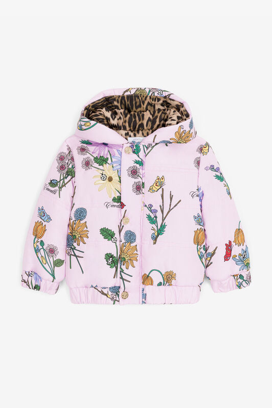 JU Abrigo acolchado con estampado Flower JU Abrigo acolchado con estampado Flower Rosa RJT40E-5RH89