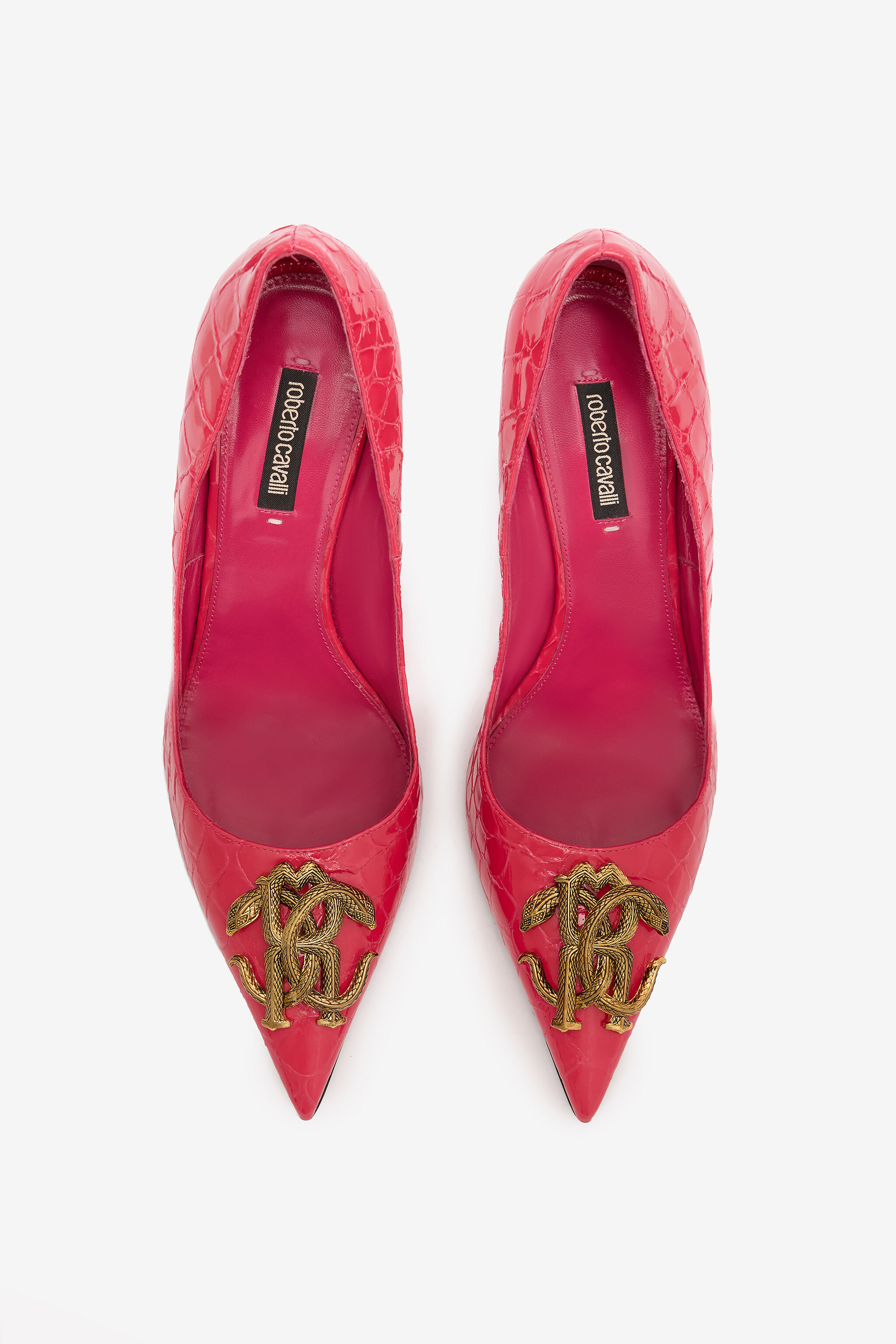 RC Décolleté Effetto Coccodrillo Con Monogram Mirror Snake Fucsia UKS011-PZV97