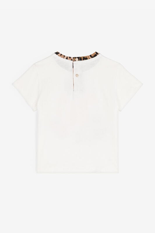 JU Bird-Print Cotton T-Shirt White RJT60K-JD001