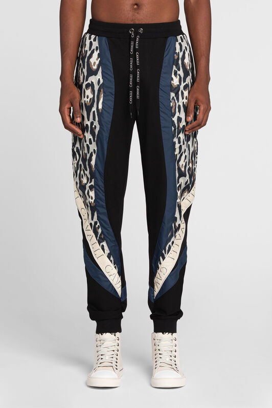 RC Animal print logo-tape track pants RC Animal print logo-tape track pants Black QRT25H-CF053