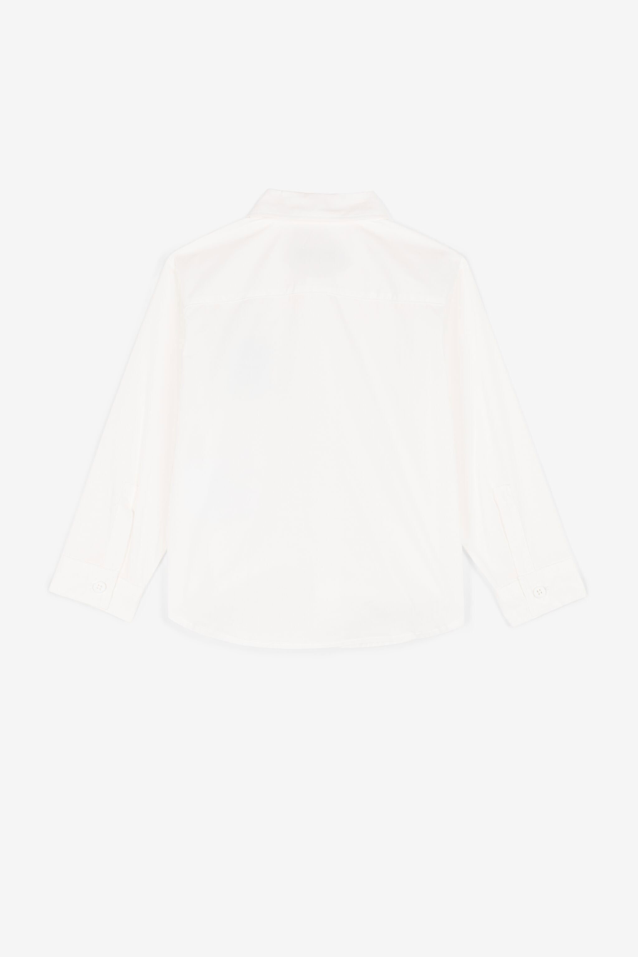 JU Logo-embroidered cotton shirt White QJT711-CH004