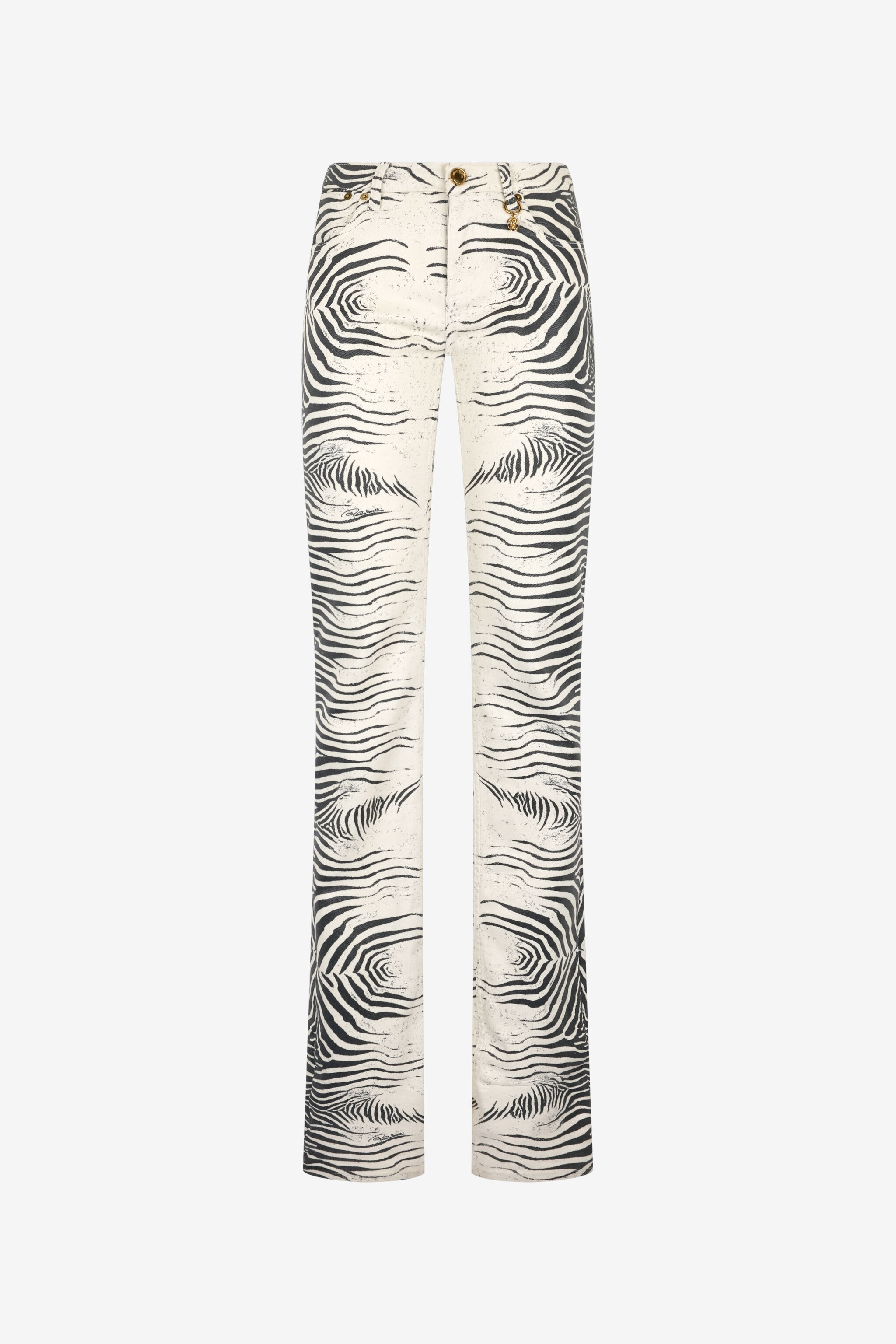 RC Pants With White Tigress Print Black/White UKJ220-DAN49