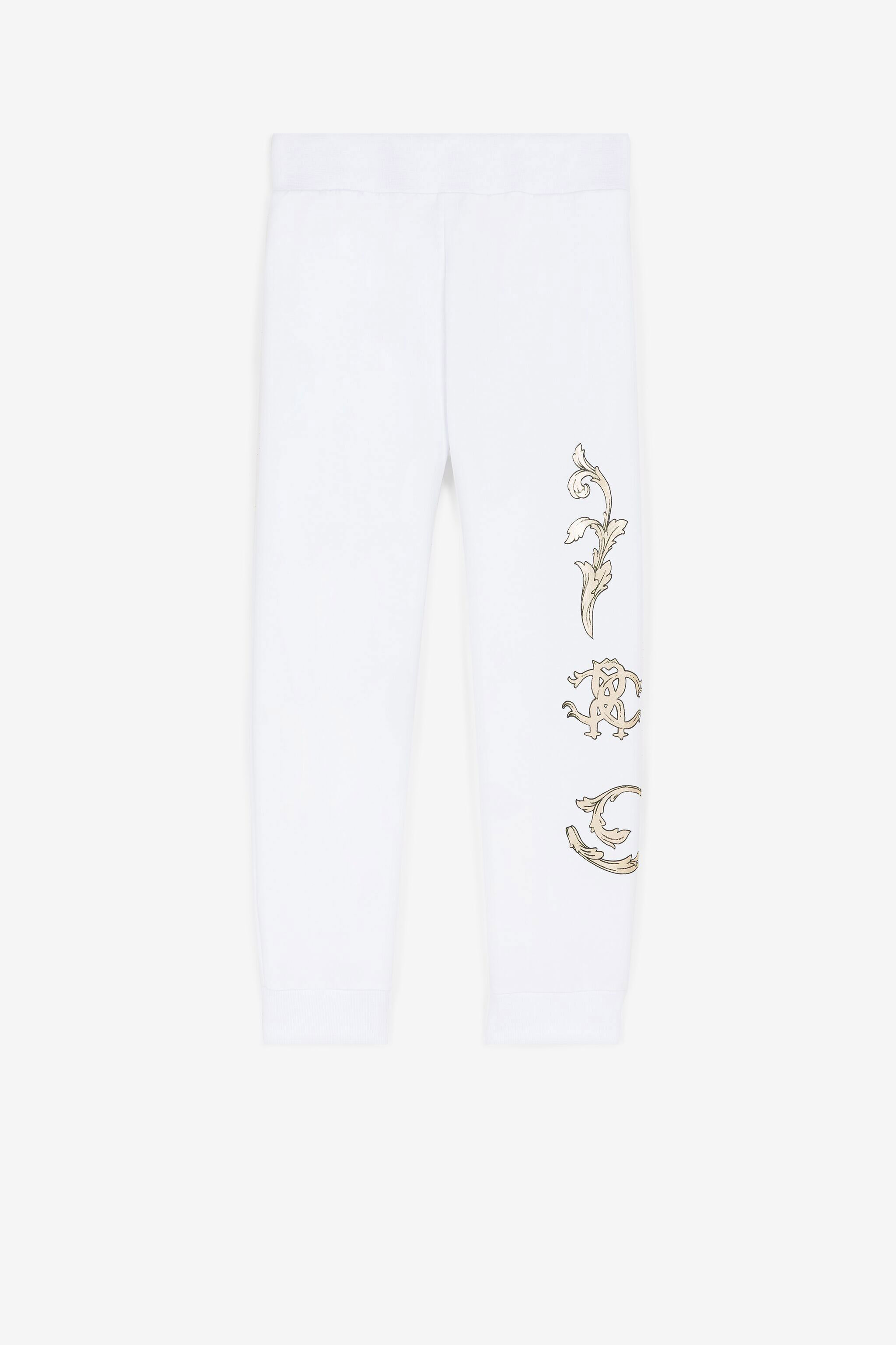 JU Jogginghose mit RC Monogramm-Druck Weiß QJT209-CF050