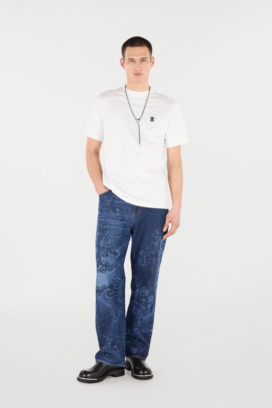 RC T-Shirt with Mirror Snake Monogram RC T-Shirt with Mirror Snake Monogram Blanc VRT61A-JD060