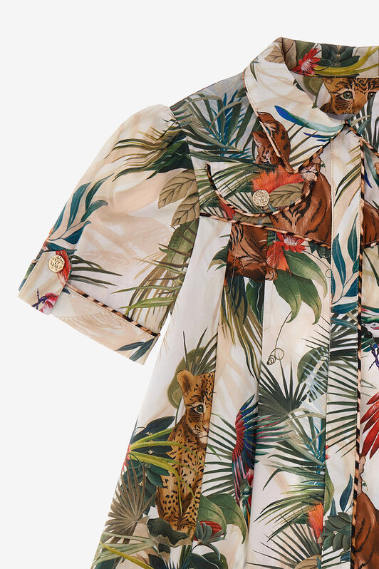 JU Jungle print dress Grün SJT142-7MI96