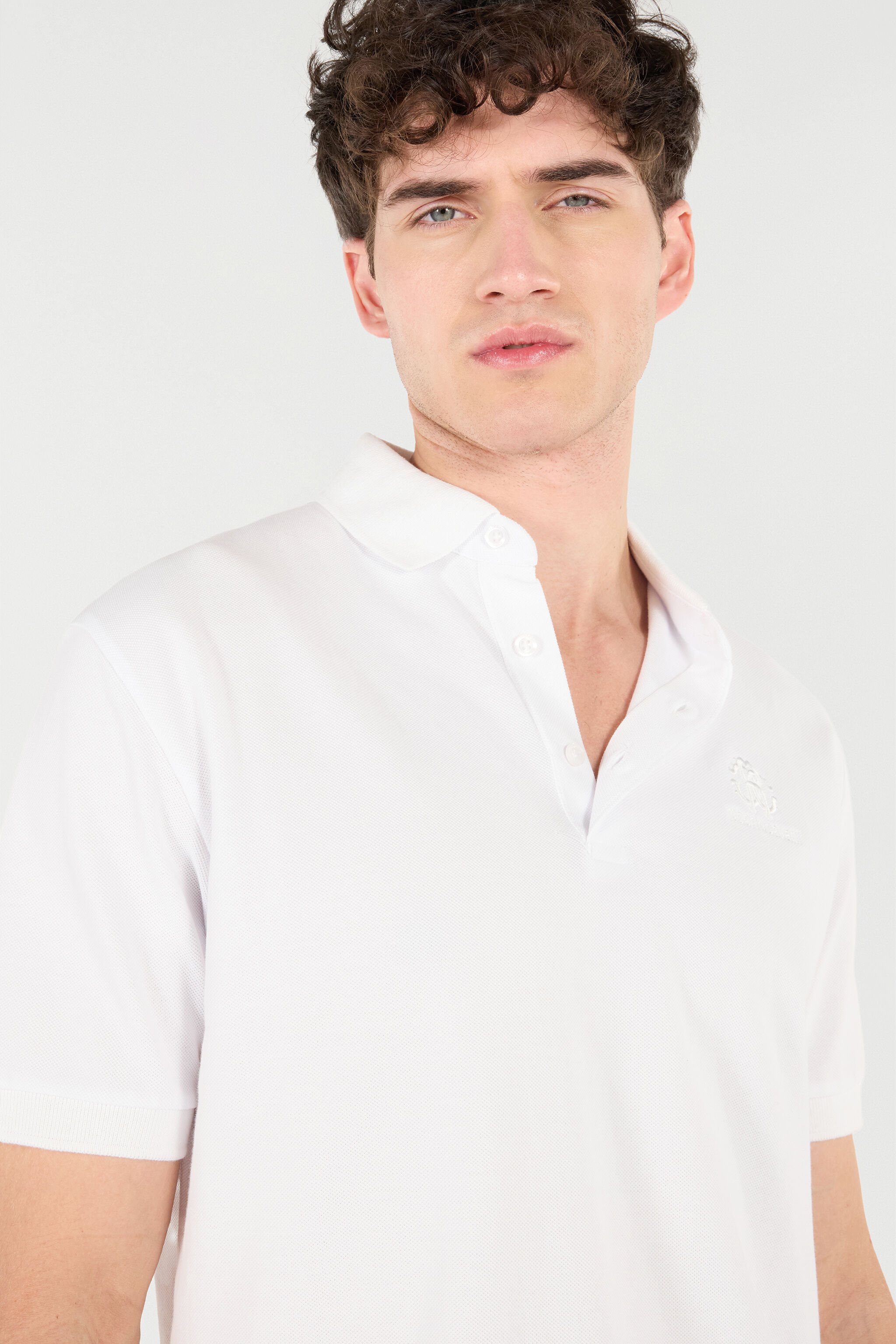 RC Polo With RC Monogram And Logo Embroidery White POT64A-KB001