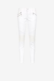 JC Just Cavalli Panelled Straight-Leg Jeans Blanc GKLSCX-ISEER
