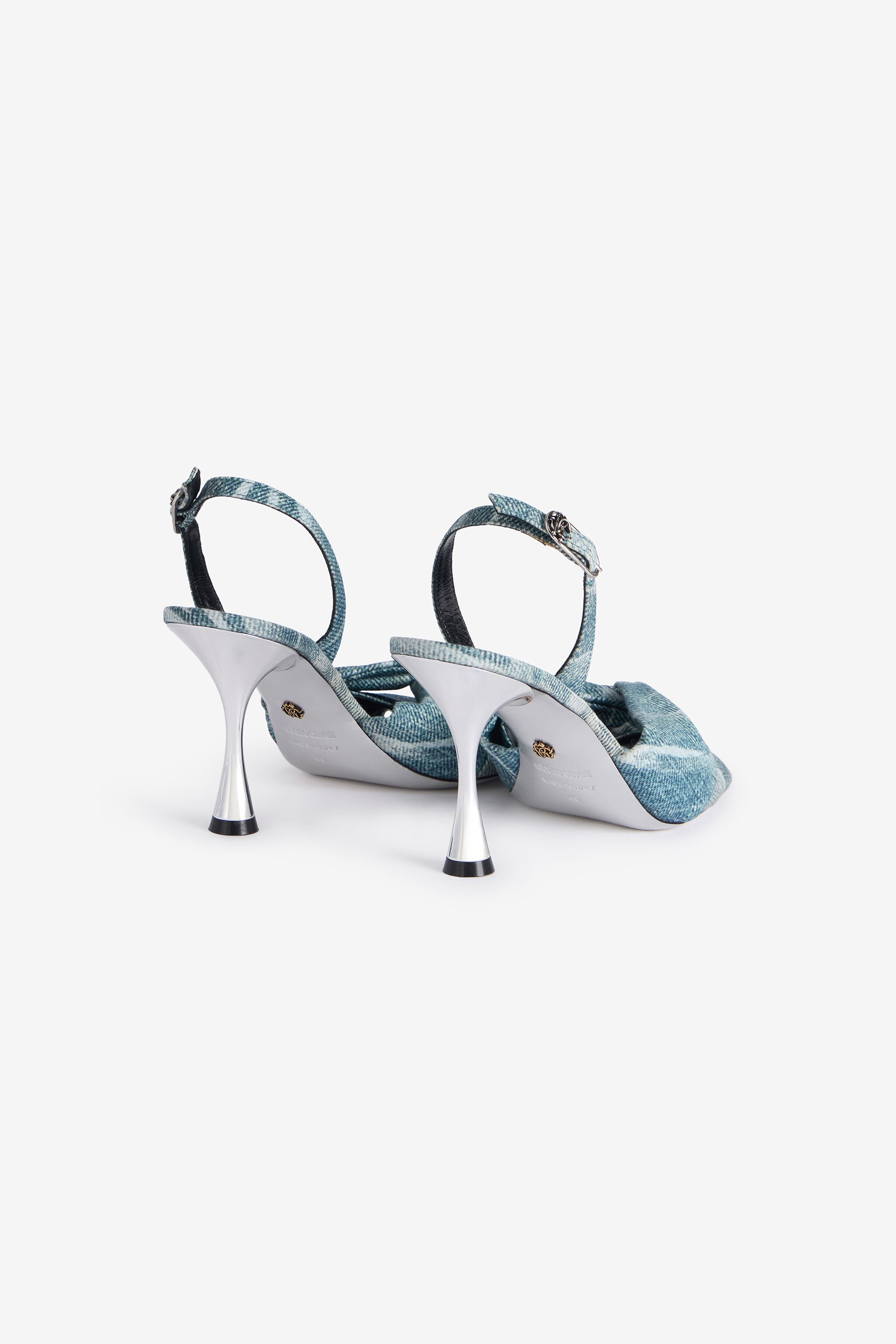 RC Denim-Effect Slingback Sandals Blue UKS006-SMC77