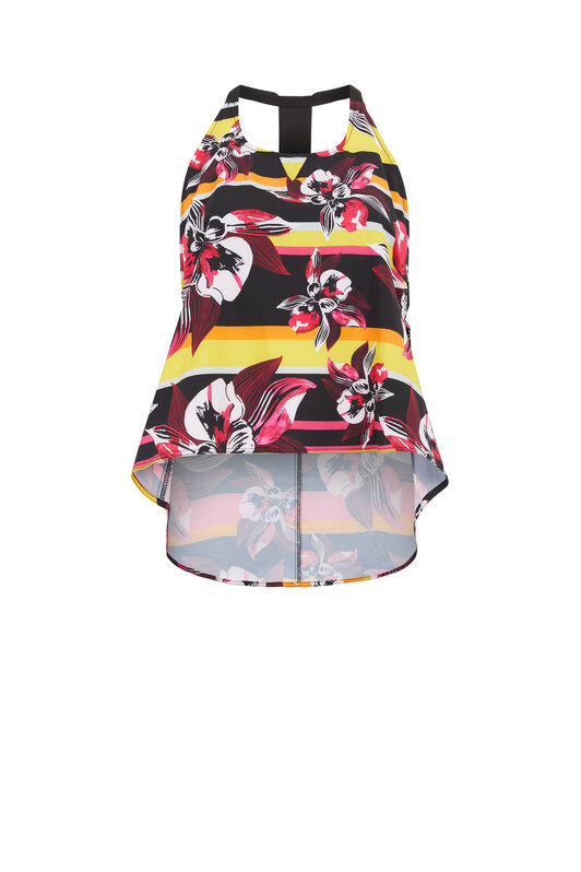 UG Floral-Print Halterneck Top YELLOW/PURPLE/MULTIC IYY05T-HVP51