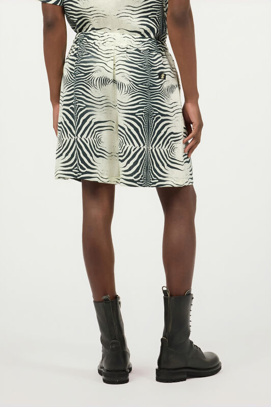RC Bermudas De Lino Con Estampado Mini Zebra Negro/Blanco URT271-3HN49