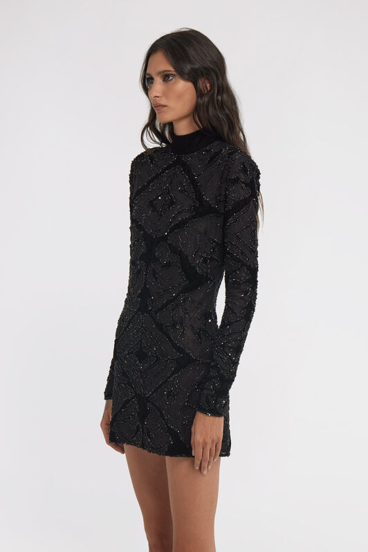 RC Embroidered dress Black TWR160-RT002