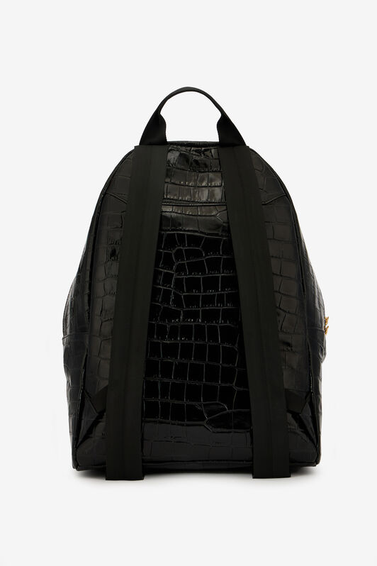 RC Roar Black Leather Backpack BLACK WRB001-PZ975