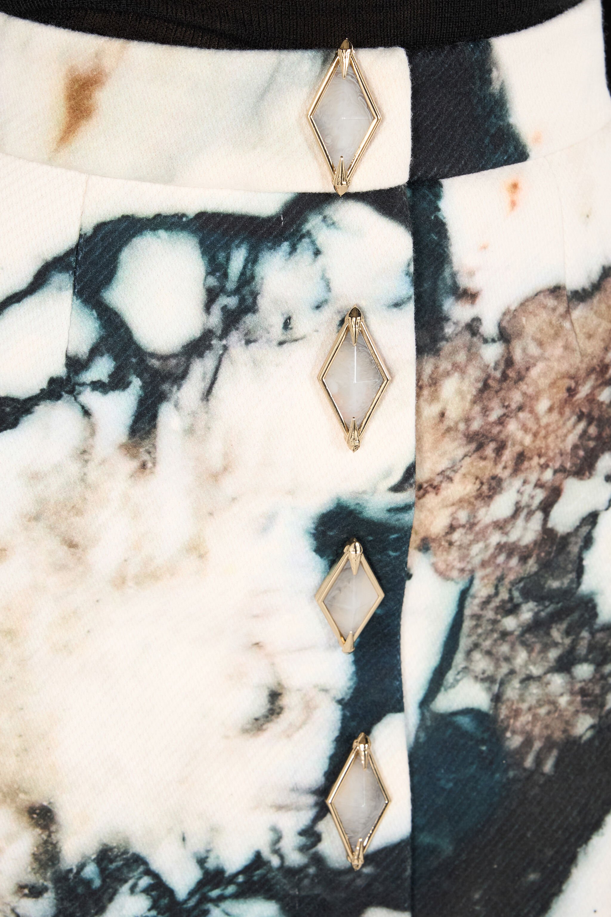 RC Marble print mini skirt Black/White TWT303-9MN18