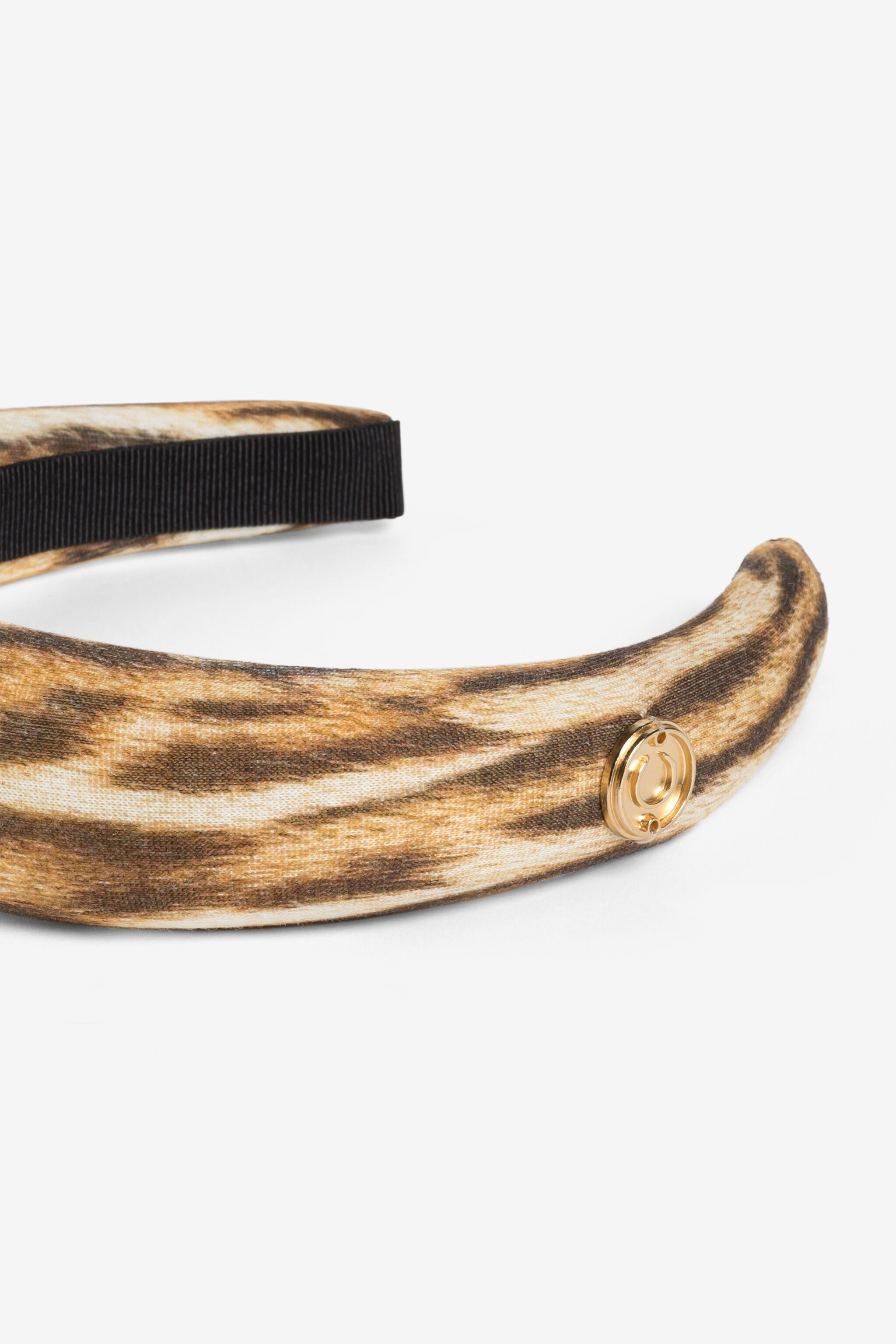 JU Ocelot-Print C Logo Headband OCELOT PJI011-5RE36