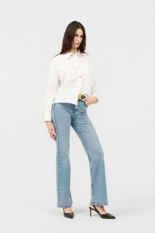 RC Vaqueros Acampanados Azul Claro Con Monogram RC DENIM SOJ20I-DL009