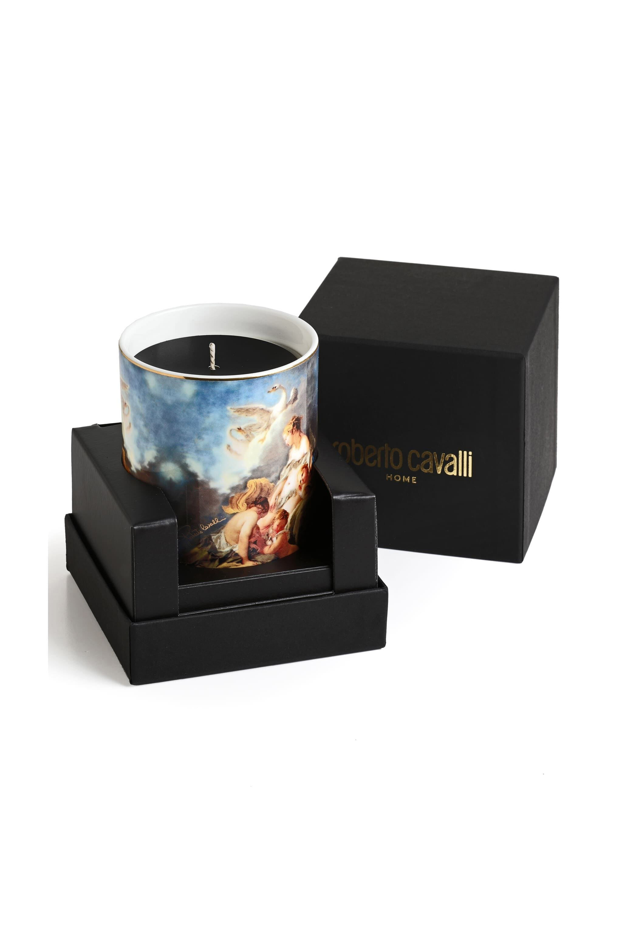 HO Becher aus feinem Knochenporzellan mit Wild Leda-Aufdruck. VARIANTE UNICA QALA05-IA005