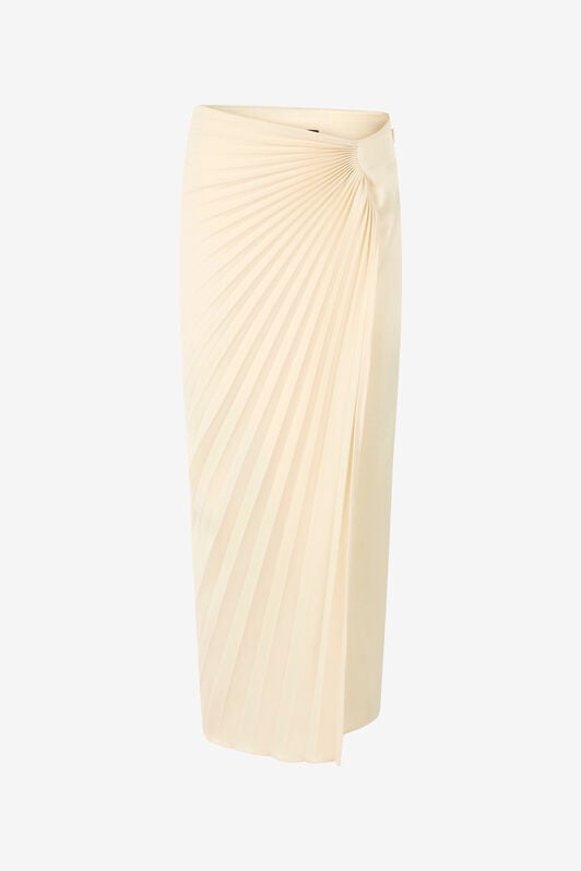 RC Ivory Midi Pleated Skirt IVORY WWT300-KU021