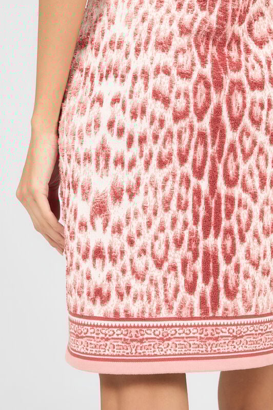 RC Jaguar Pink Print Midi Dress PINK XQM103-MA018