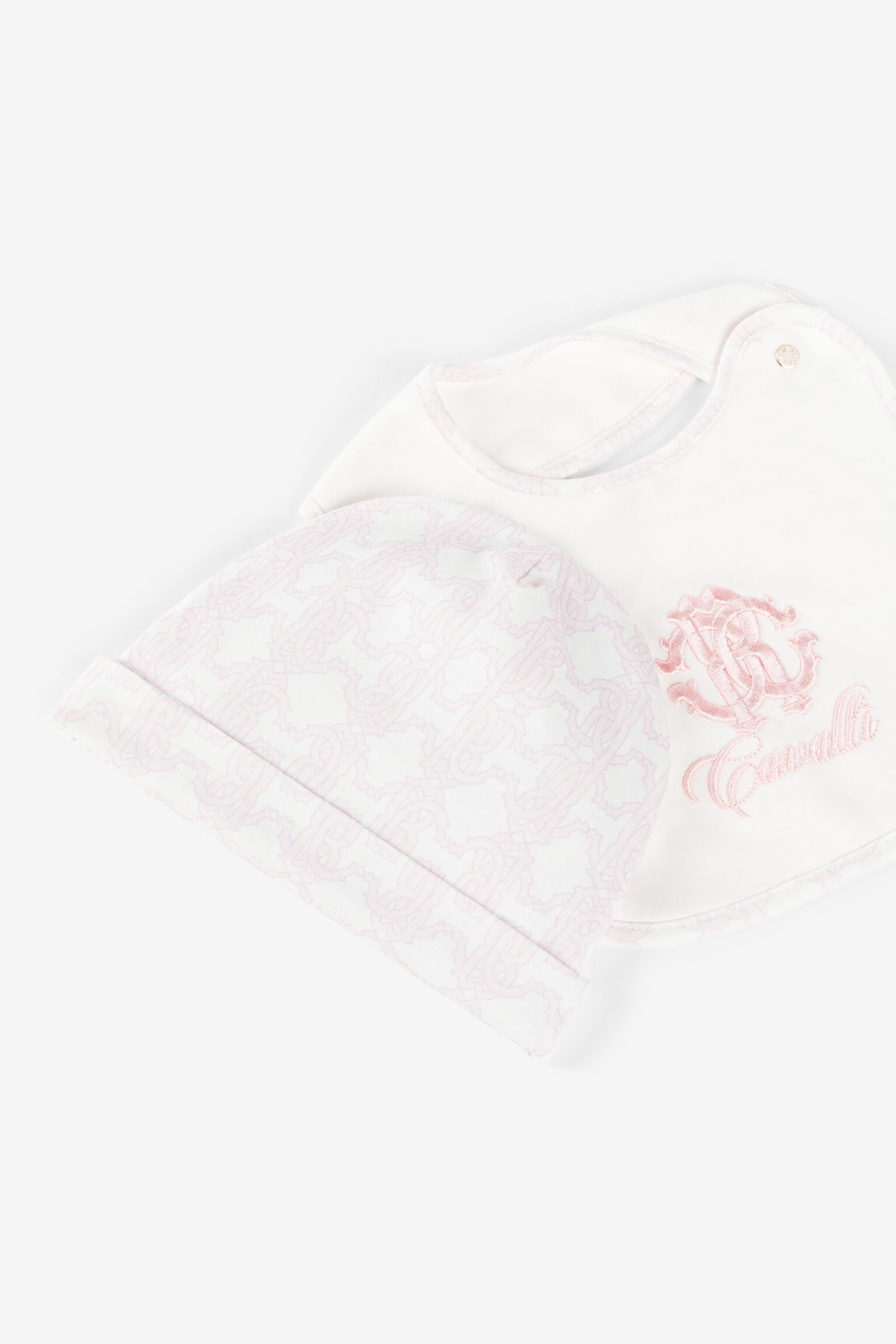JU RC Monogram-Embroidered Babygrow Set Pink RJT838-JD001