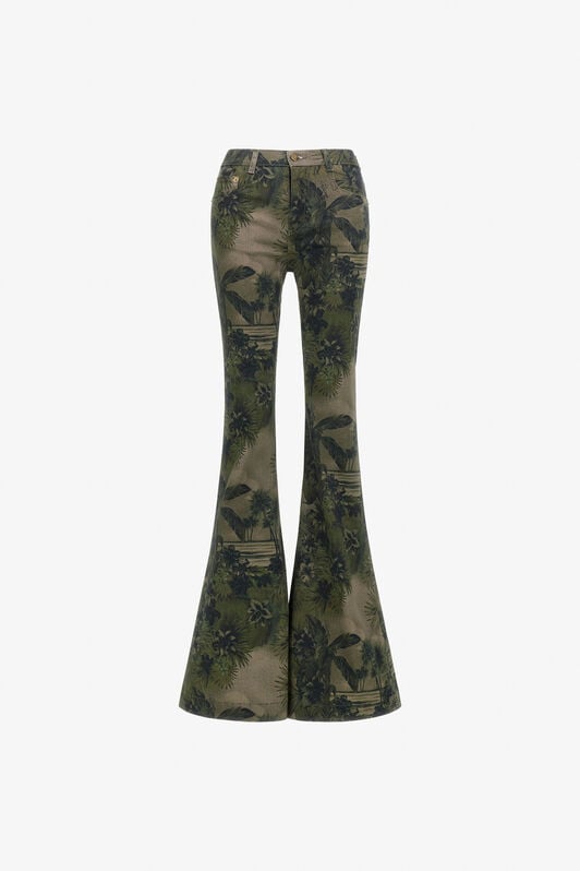 RC Hawaii Green printed Jeans RC Hawaii Green printed Jeans Dark green SKJ205-DAI84
