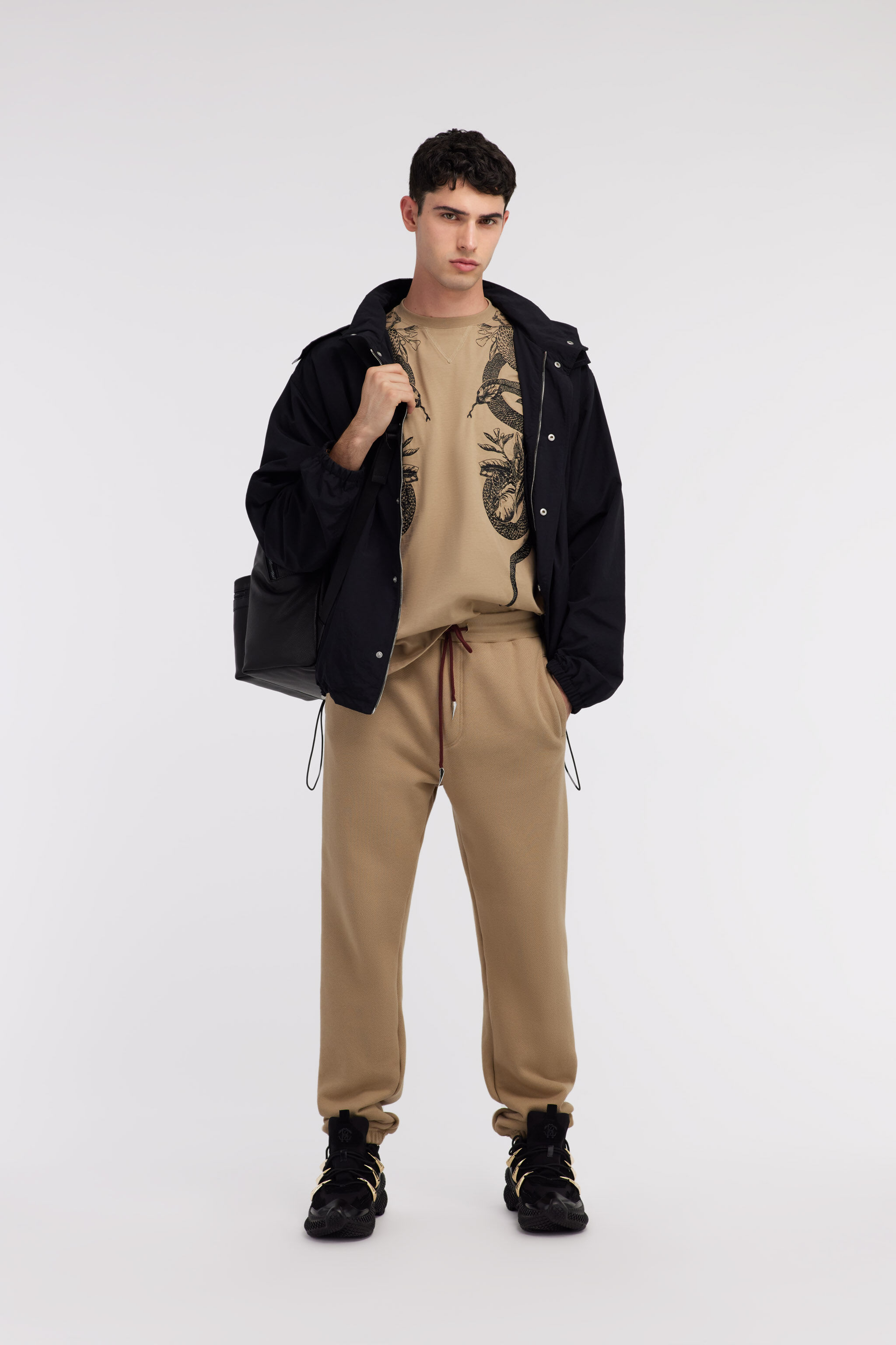 RC Trousers with Fang detail Marron clair SRT25A-CF050