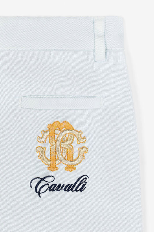JU RC Monogram-Embroidered Shorts Light blue RJT210-FN012