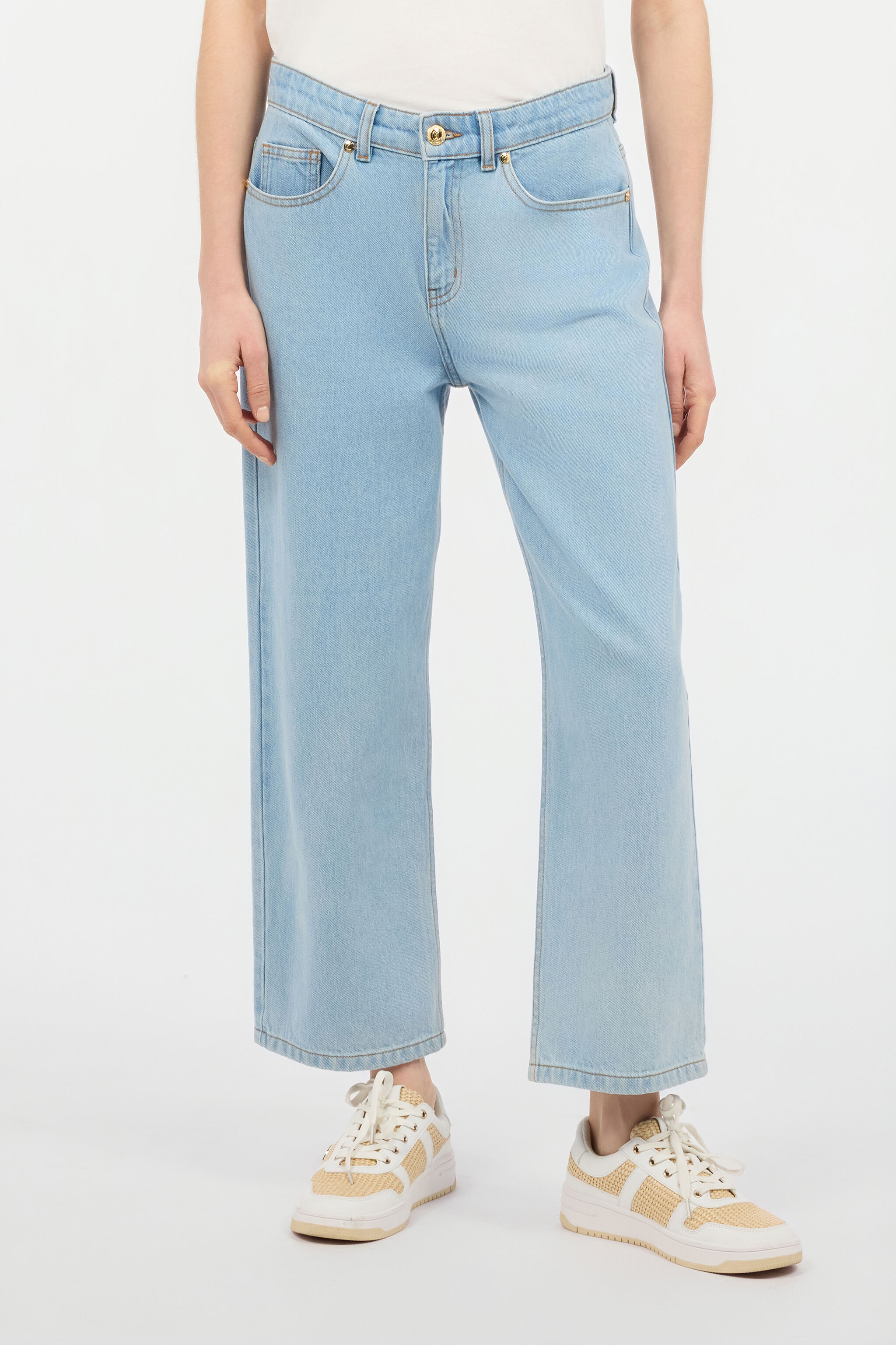 JC Culotte-Jeans Mit Heller Waschung Hellblau UFJ011-UF138
