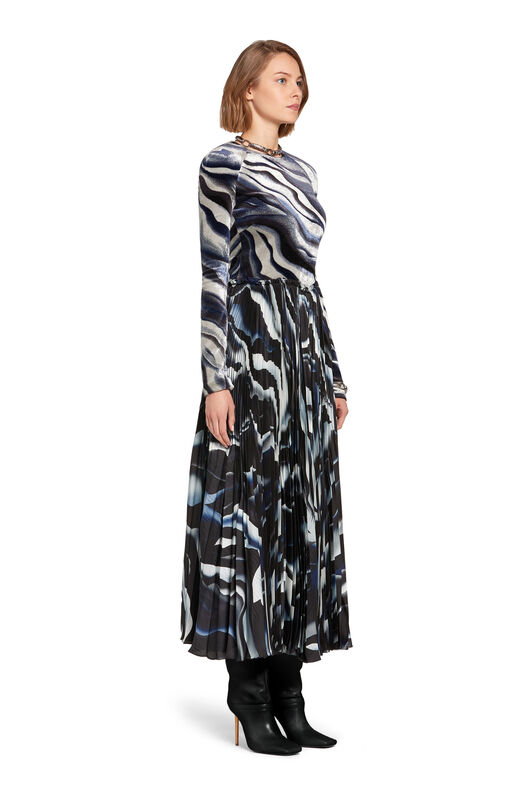 RC Robe plissée à motif Sistine Chapel BLACK/BLUE JWT102-FY059
