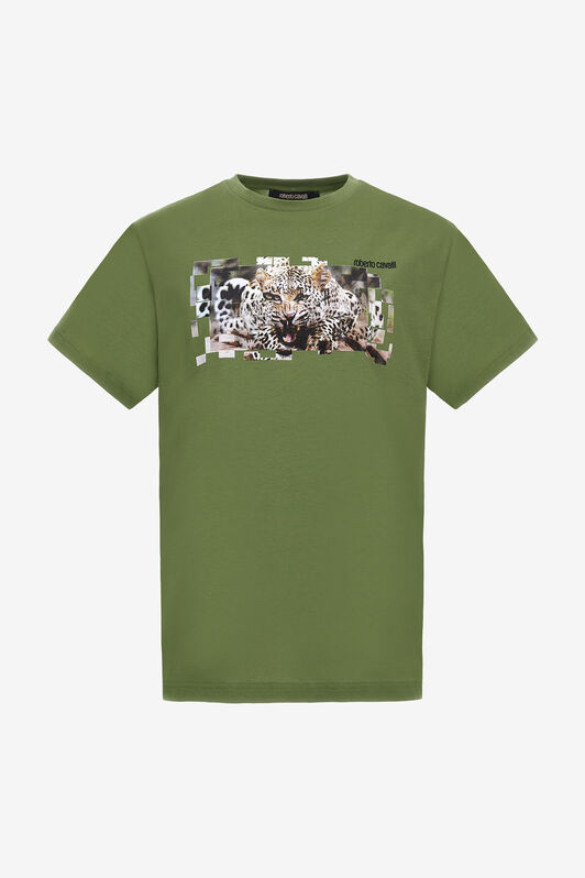 RC T-shirt with Jaguar logo and print Green NOT60K-JD060