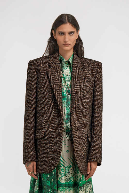 RC Blazer in Tweed Marrone scuro TKT402-WP053