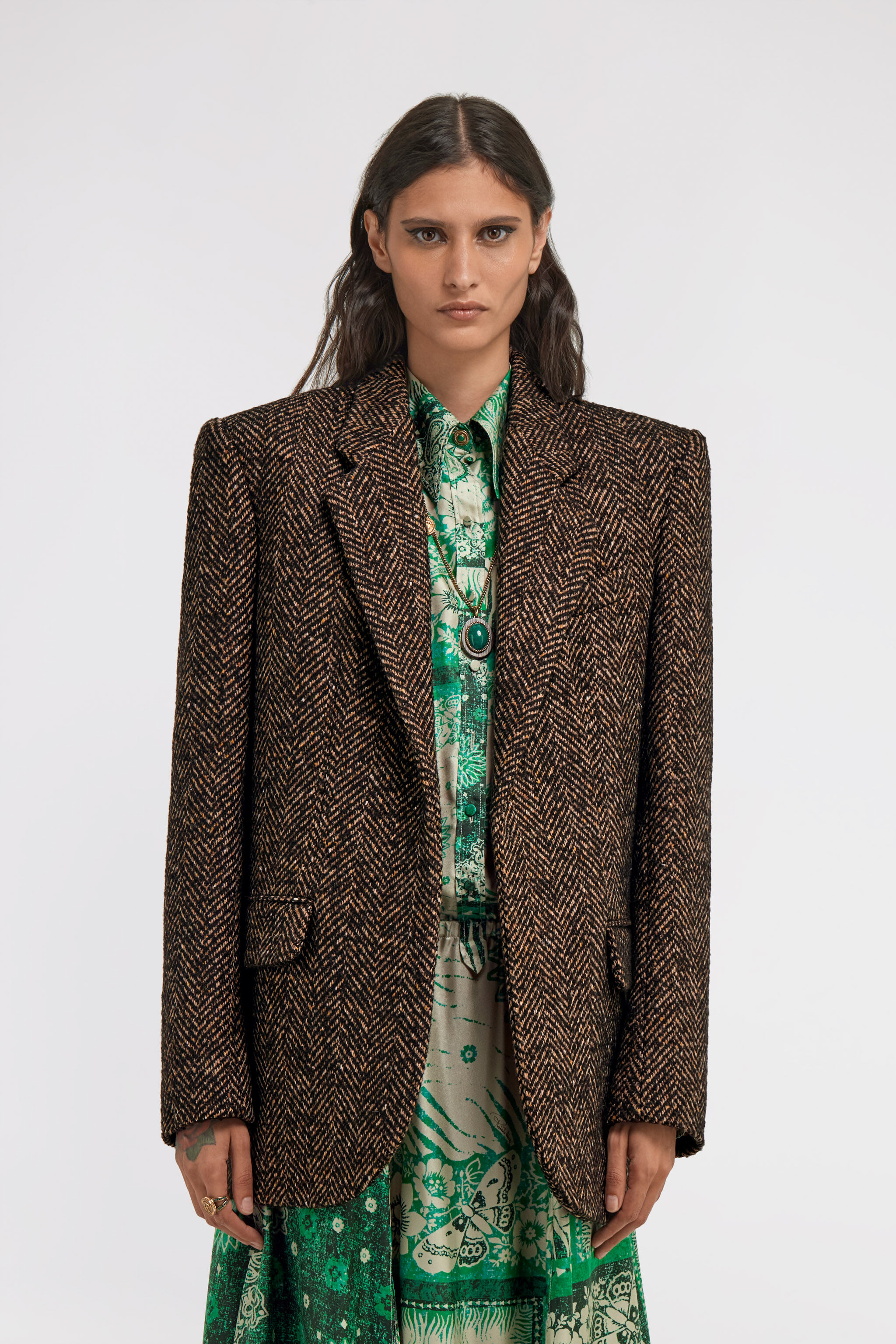 RC Blazer in Tweed Marrone scuro TKT402-WP053