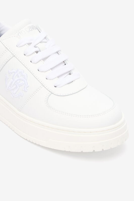 RC White Sneaker with Embroidered Monogram RC RC White Sneaker with Embroidered Monogram RC WHITE QOS01M-PZO20